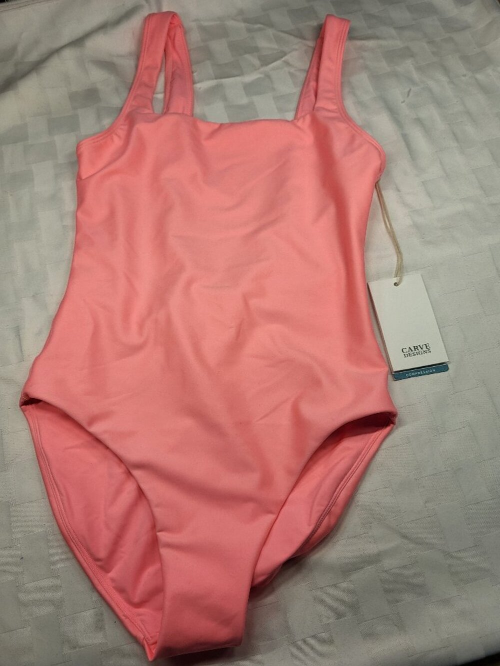 Carve Designs Compression Women's Swimsuit in Electric Coral - Size XS - NWT